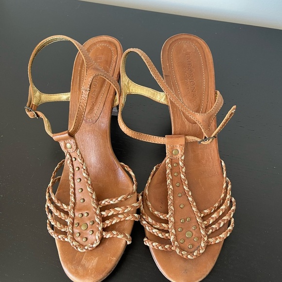Emporiona Sao Paulo Brown Sandals with Braided Straps size 8 - Picture 2 of 8
